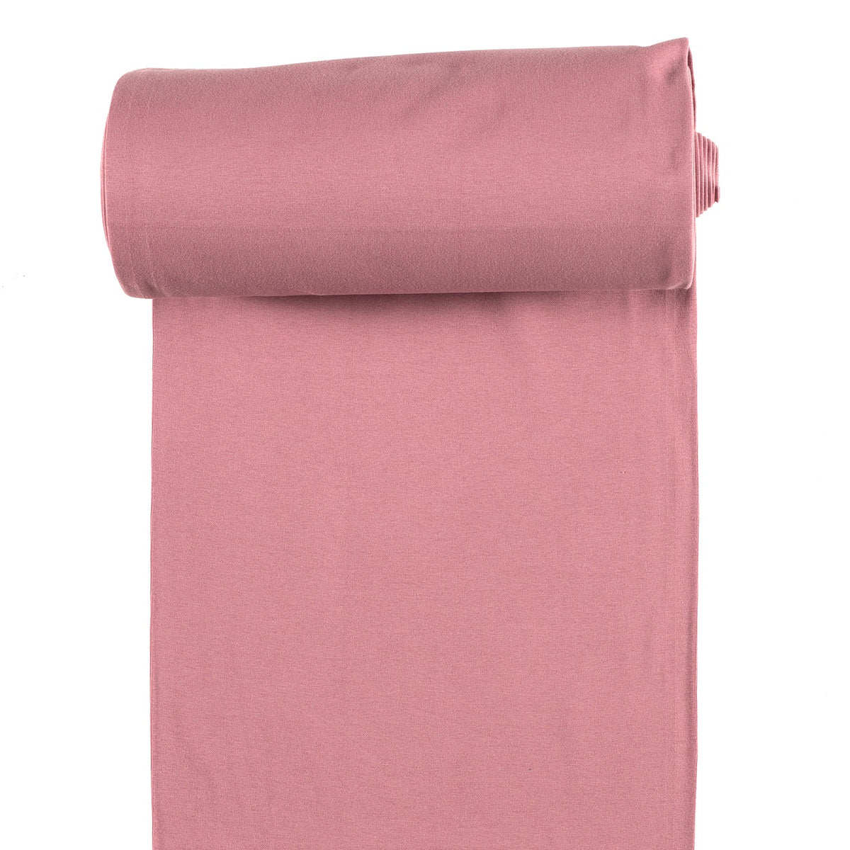 Ribb rundstrikket gammel rosa