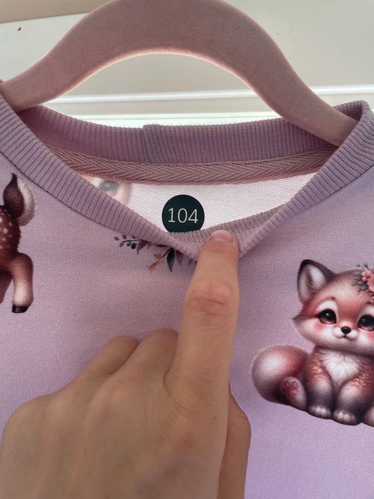 Collegegenser med søte skogsdyr str. 104