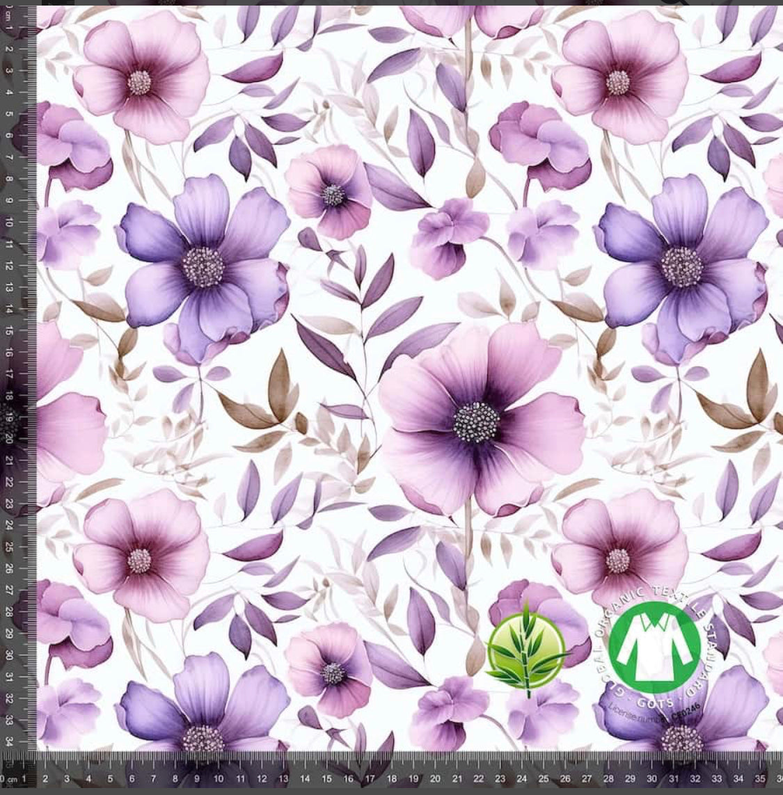 Lilla-Rosa blomst store bambus jersey