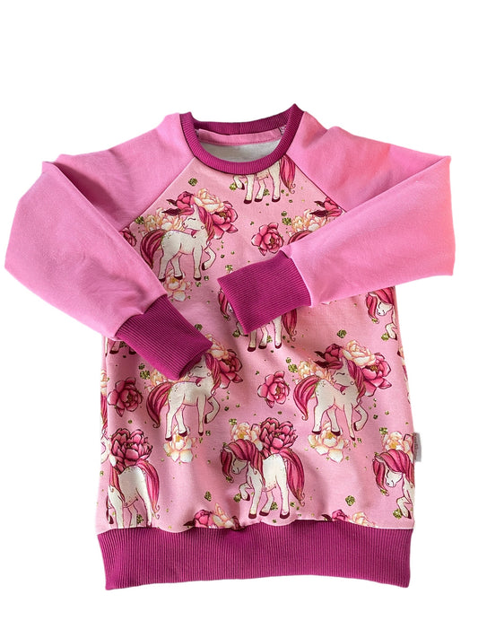 Bomull genserkjole pony str.86