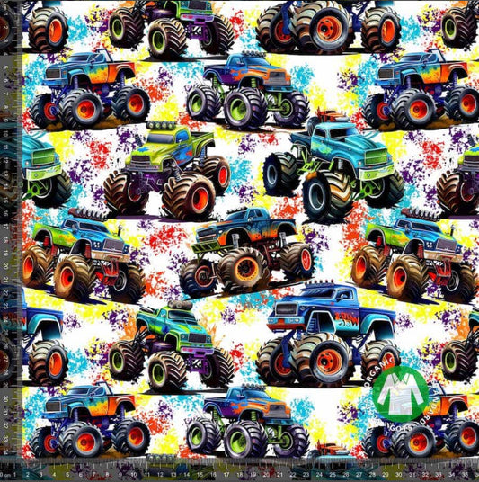 Monster truck med sterke farger store jersey