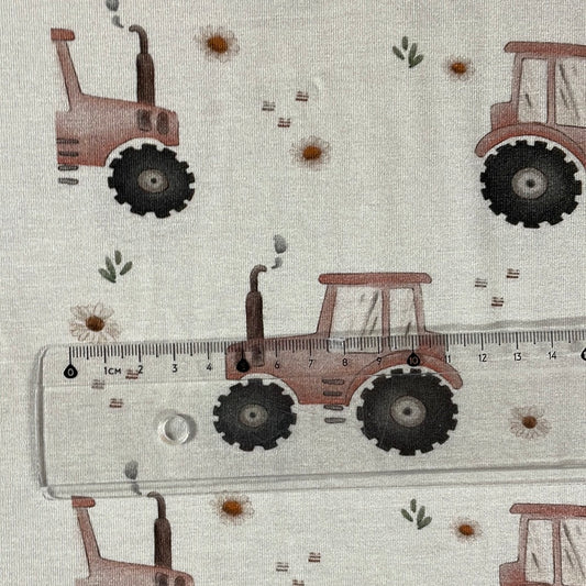 Panel lang med rosa traktor