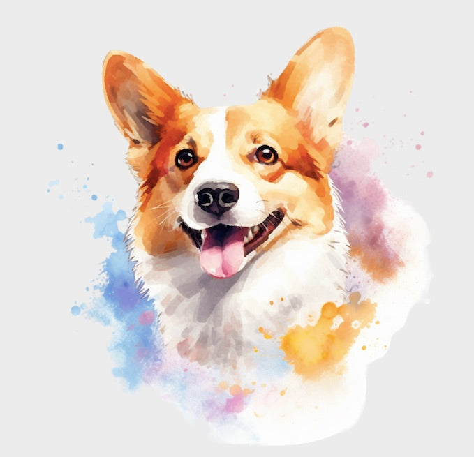 Dtf strykemerker Corgi