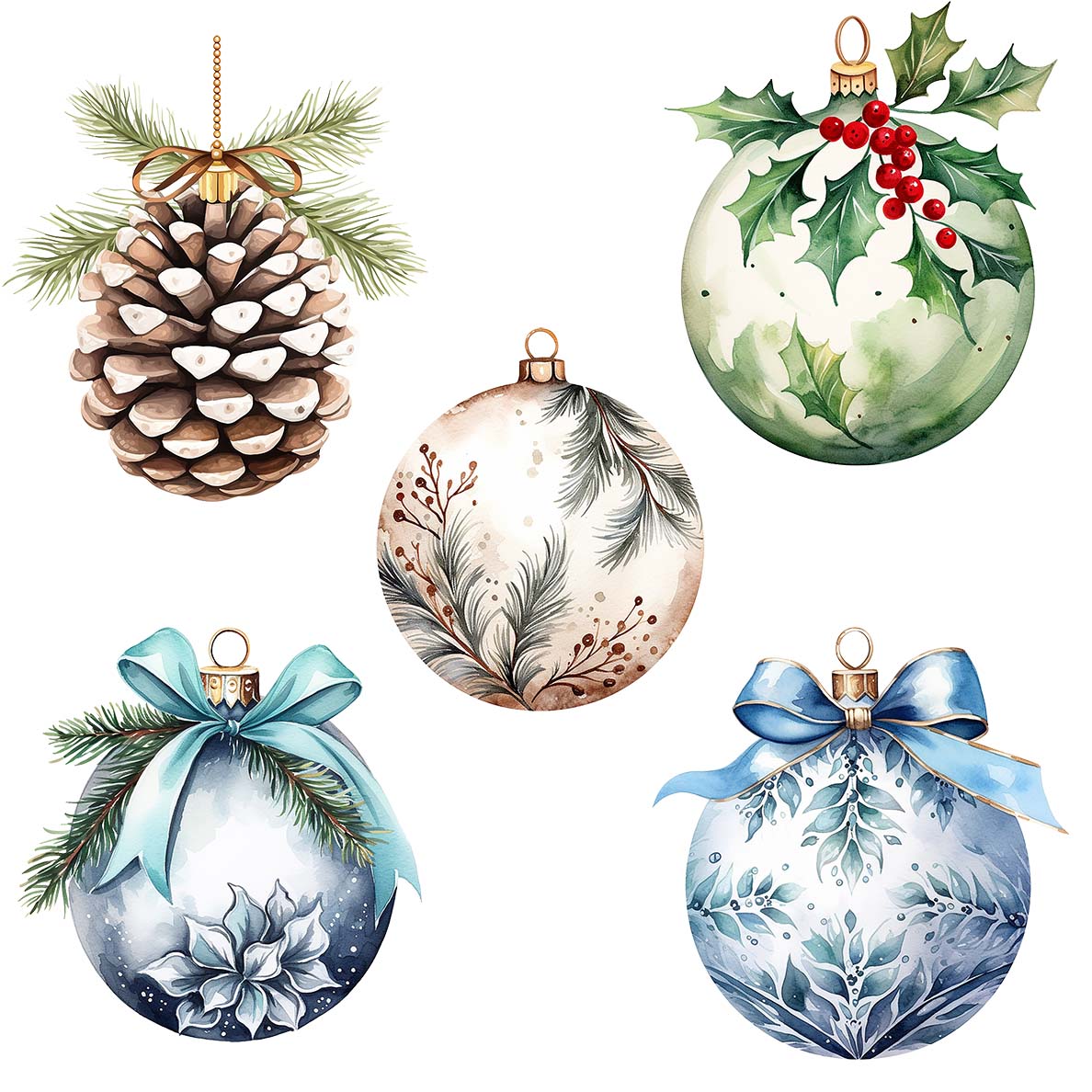 Dtf julekuler grønn