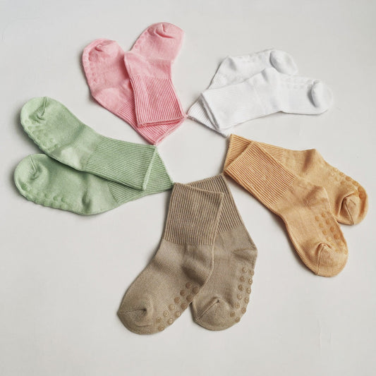 Bambusviskose sokker med antiskli 1-2 år