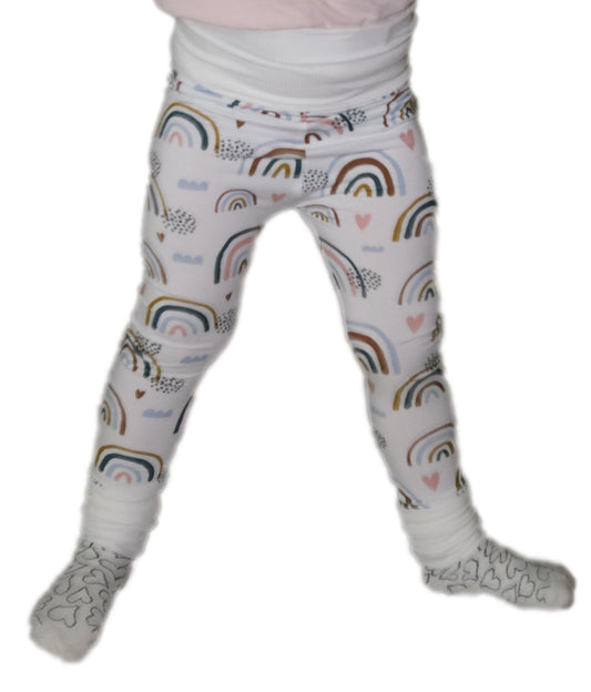 Bambusviskose 2x2 ribb hvit