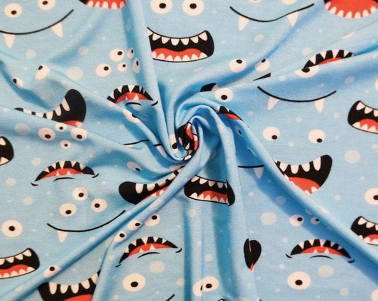 Bambusviskose jersey Turkis blå