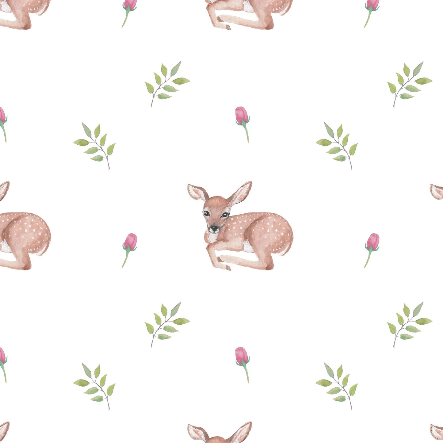 Dådyr-roser ribb Jersey