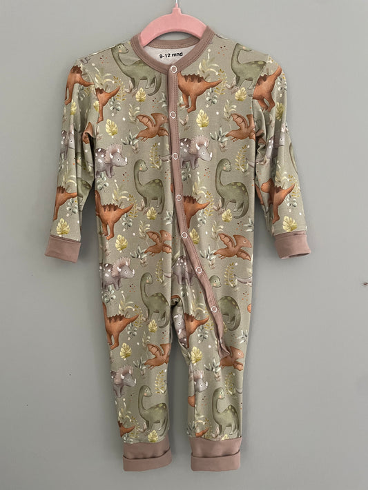 Bambusviskose jersey dinosaur grønn