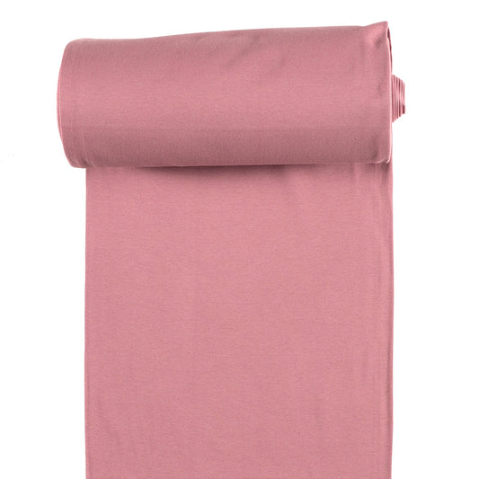 Ribb rundstrikket gammel rosa