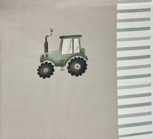 Panel traktor grønn French terry