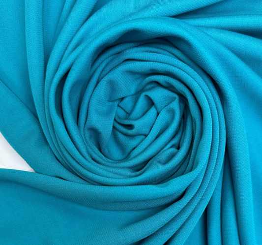 Blått viskose stoff