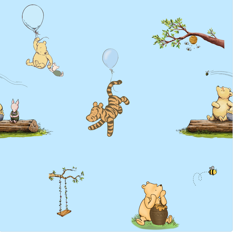 Ole brumm Økologisk Jersey (svake linjer i stoffet se bilde to)