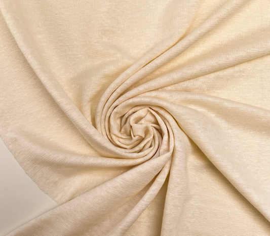 Beige strikket linstoff