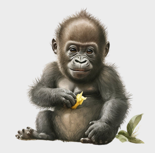 DTF-transfermerke baby gorilla