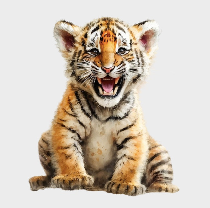 DTF-transfermerke baby tiger