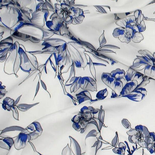 Silke blå blomst